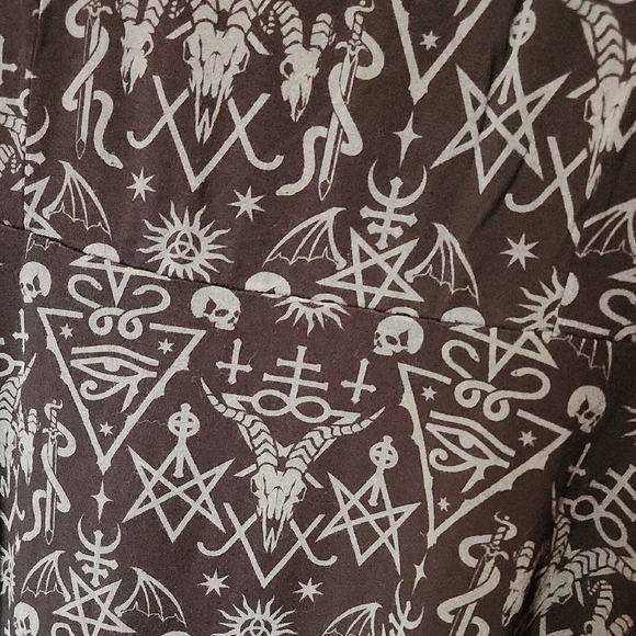 🖤Stylish Black Patterned Dress - Picture 6 of 6